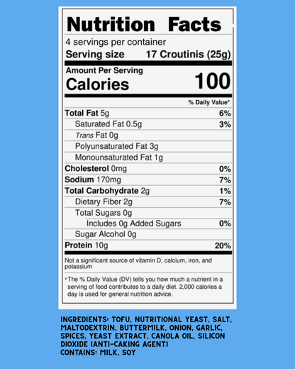 Ranch - Pantry Size (5oz), High Protein, Low Carb, Gluten Free Croutons