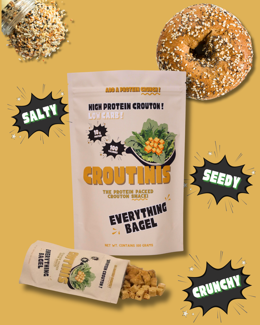 Everything Bagel - Pantry Size (5oz) High Protein, Low Carb, Gluten Free Croutons