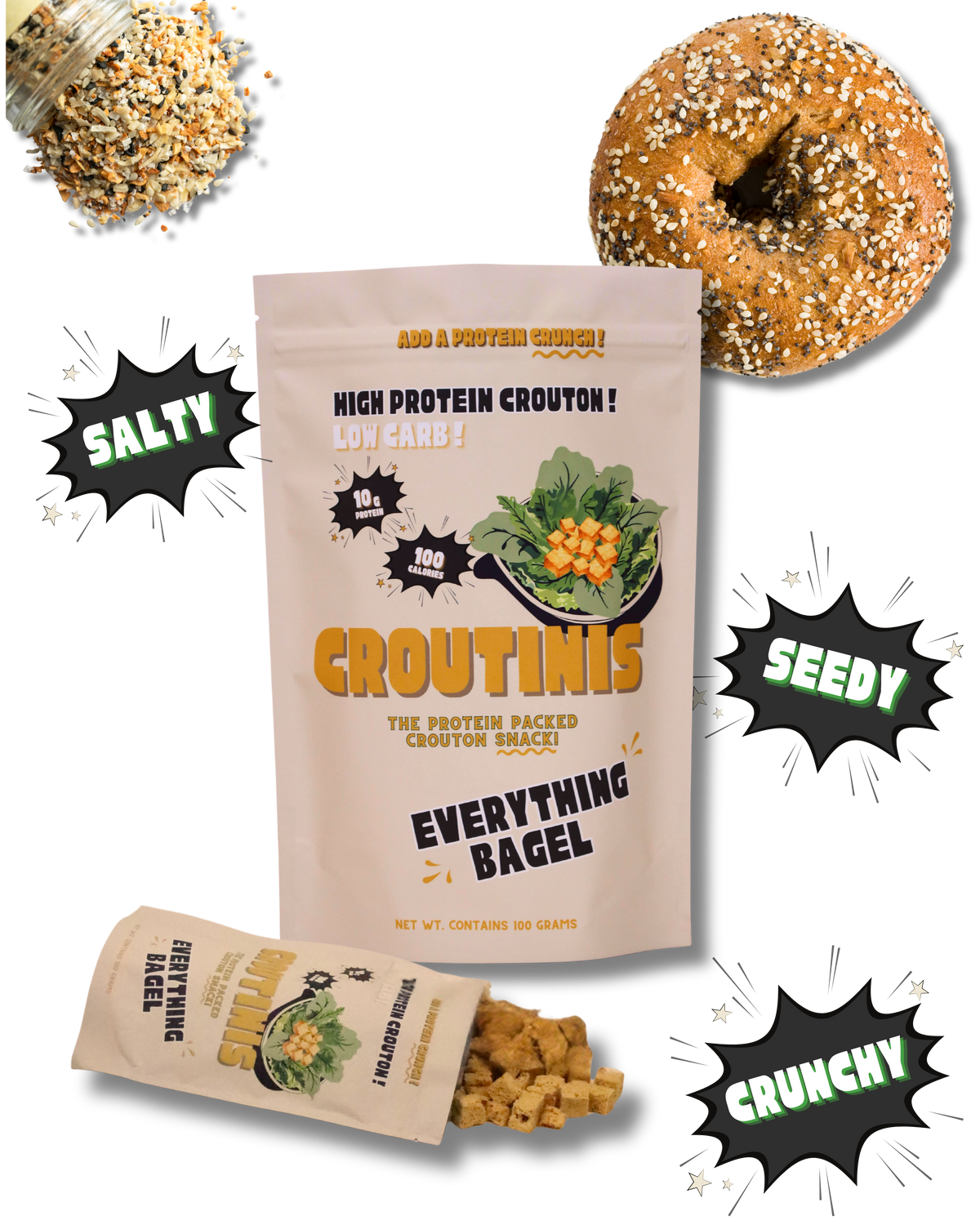 Everything Bagel Croutinis flavor