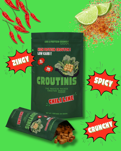 Chili Lime - Pantry Size (5oz), High Protein, Low Carb, Gluten Free Croutons